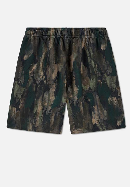 Converse - Cnvb Tree Bark Aop Short - Vintage Cargo / Black