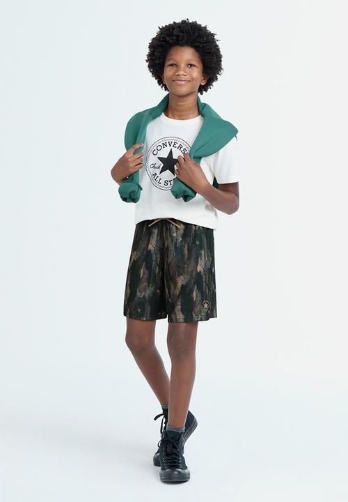 Converse - Cnvb Tree Bark Aop Short - Vintage Cargo / Black