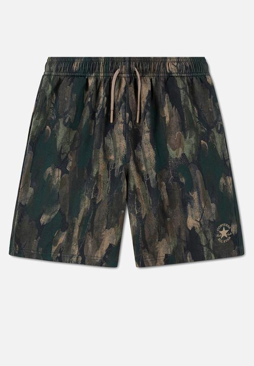 Converse - Cnvb Tree Bark Aop Short - Vintage Cargo / Black