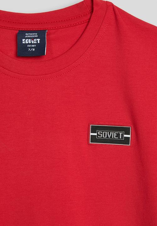 SOVIET - Boys S/Slv Crew Neck Box Tee - Red