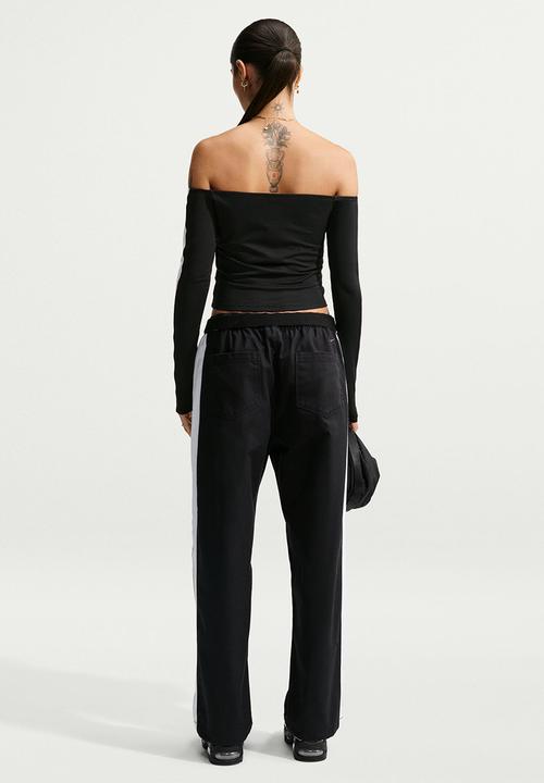 Nike - W Nike Street Exps Off Shoulder Top - Black/White/White
