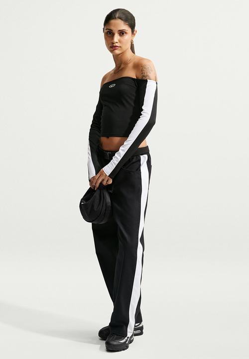 Nike - W Nike Street Exps Off Shoulder Top - Black/White/White