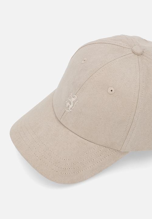 Pringle of Scotland - Pringle Keagan Suede Peak Cap - Stone