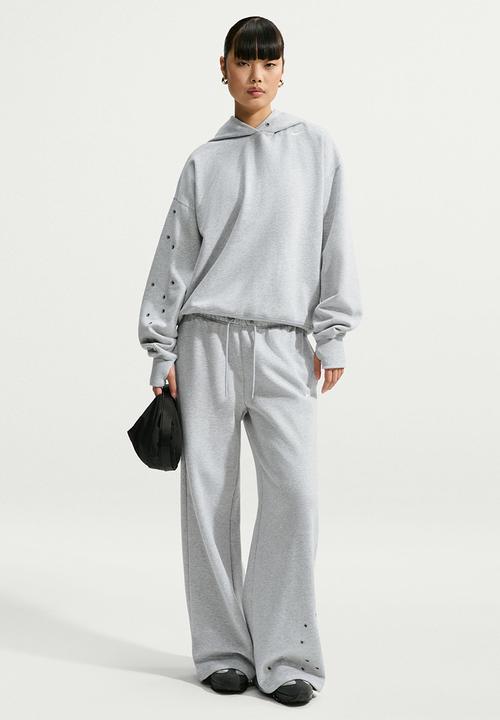 Nike - W Nk Stdo Flc Mw Oversized Pull Over Hoodie - Gridiron/Sail