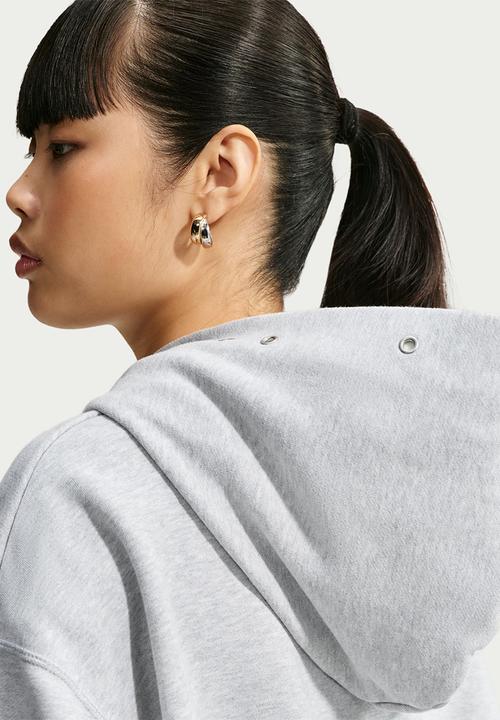 Nike - W Nk Stdo Flc Mw Oversized Pull Over Hoodie - Gridiron/Sail
