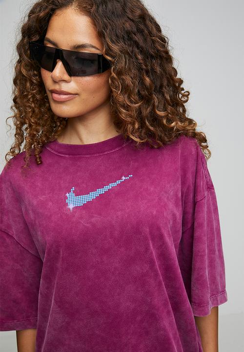 Nike - W Nk Df Move Short sleeve Os Train Tee - True Berry