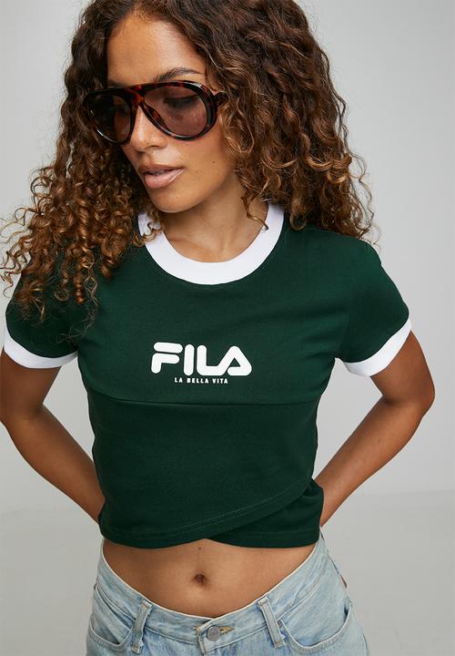 FILA - Juno Crop Top - Scarab/White