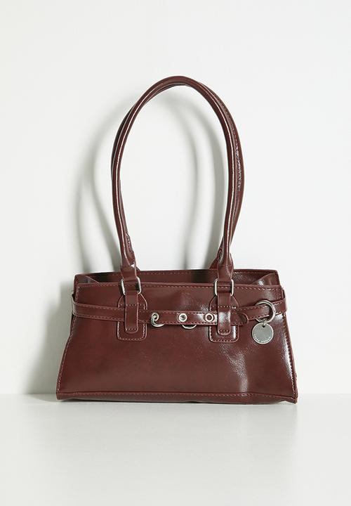 Tessa Design - Valen Belted Top Handle Bag - Brown