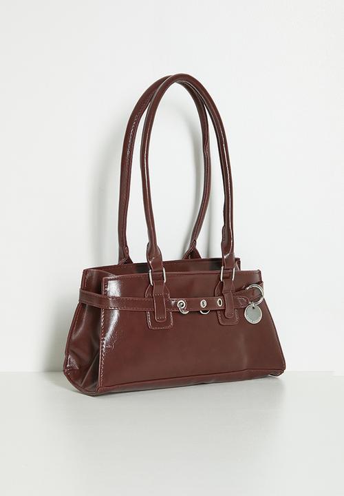 Tessa Design - Valen Belted Top Handle Bag - Brown