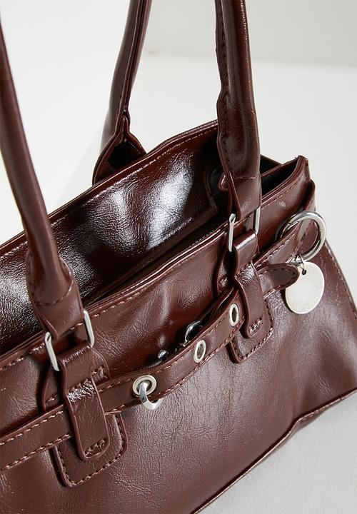 Tessa Design - Valen Belted Top Handle Bag - Brown