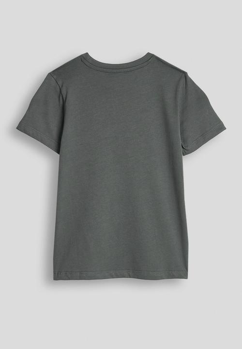 POLO - Boys Jake Printed Ss Tee - Gunmetal