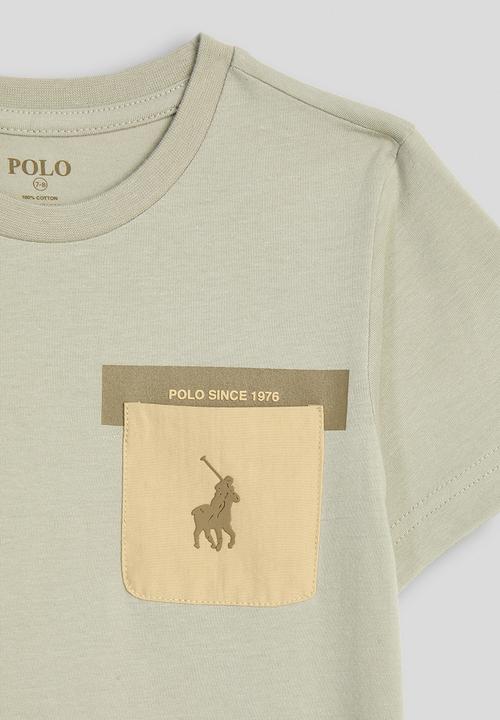 POLO - Boys Mpho Patched Pocket Ss Tee - Fog