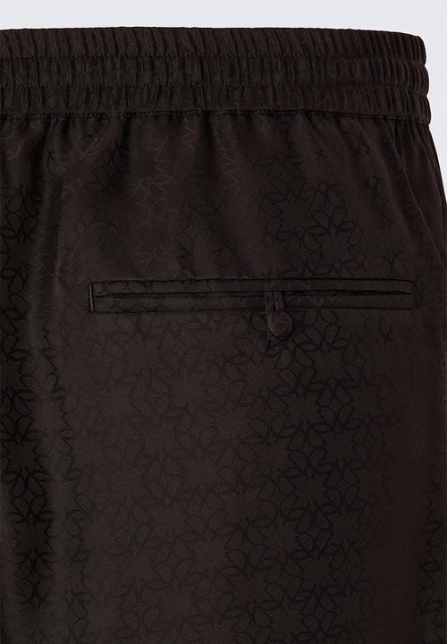 H&M - ELIE SAAB H&M: Silk-blend jacquard-weave pyjama bottoms - black - 1343825001