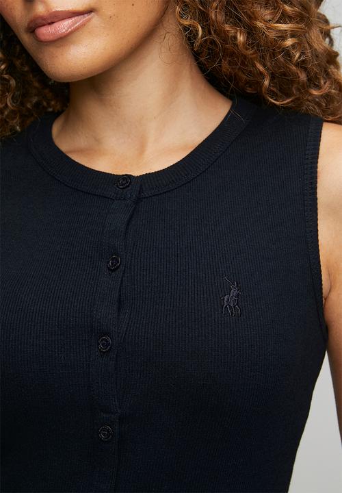 POLO - Wmn Hazel Sl Button Tank Top - Navy
