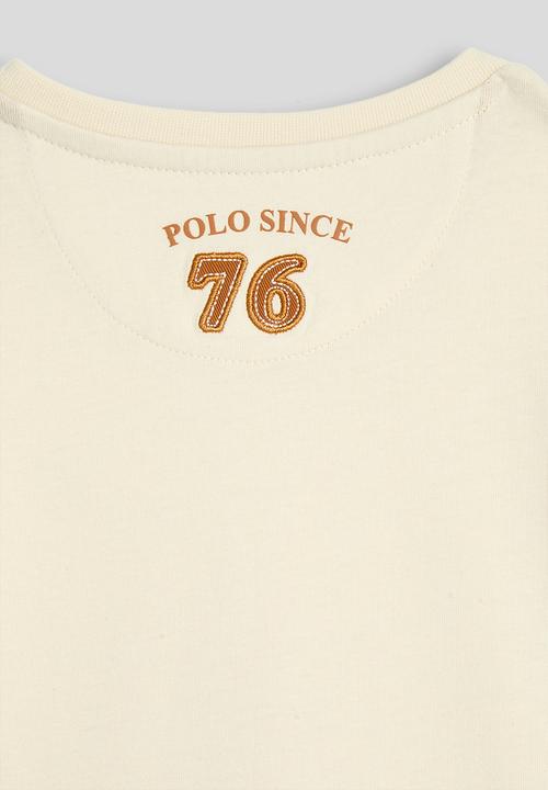 POLO - Girls Cara Raglan Ss Tee - Light Stone