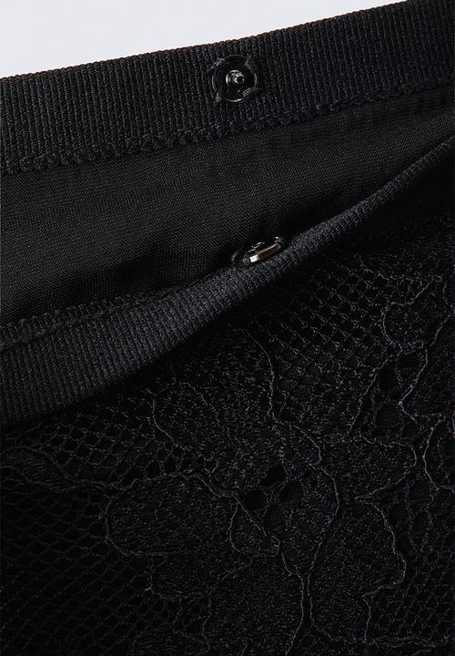 H&M - ELIE SAAB H&M: Embellished lace skirt - black