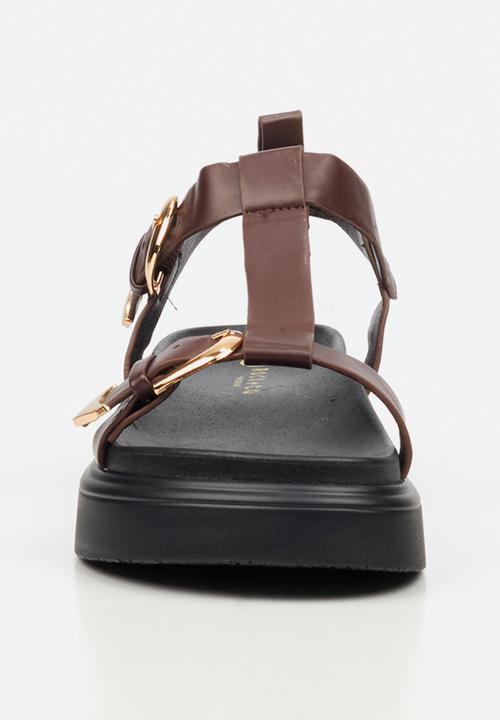 Rock & Co - Absolut 16 t-bar chunky sandal - chocolate