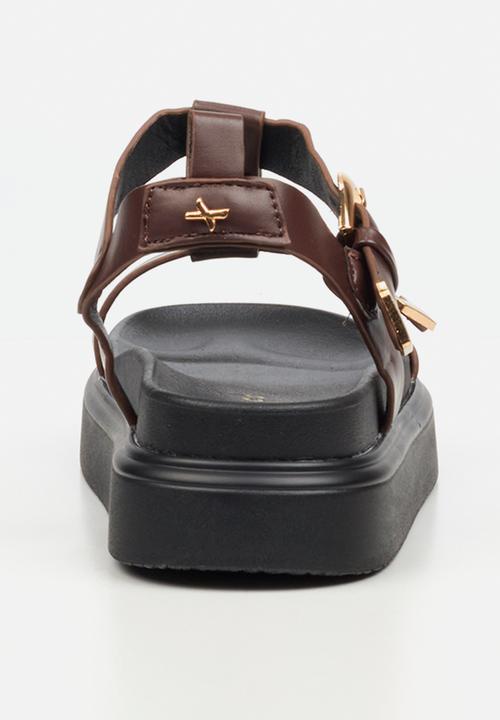 Rock & Co - Absolut 16 t-bar chunky sandal - chocolate