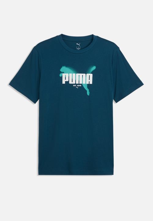 PUMA - Graphic Branded T-shirt - Blue