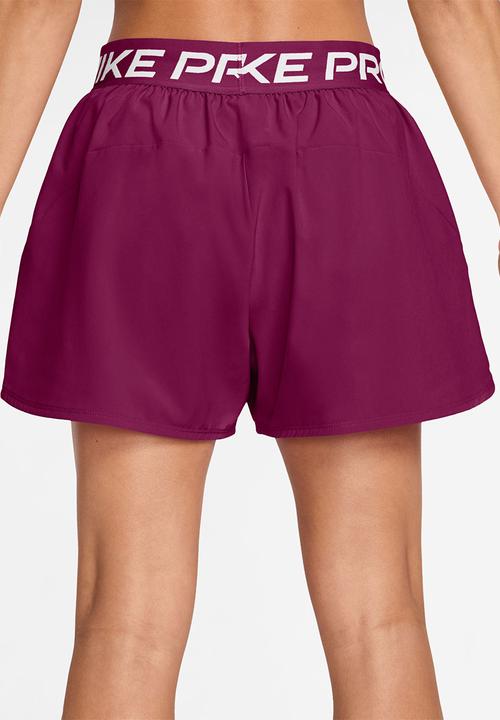 Nike - W Nk Pro Dri-Fit Mid-Rise Brief-Lined 3"Woven Shorts - Trueberry/White