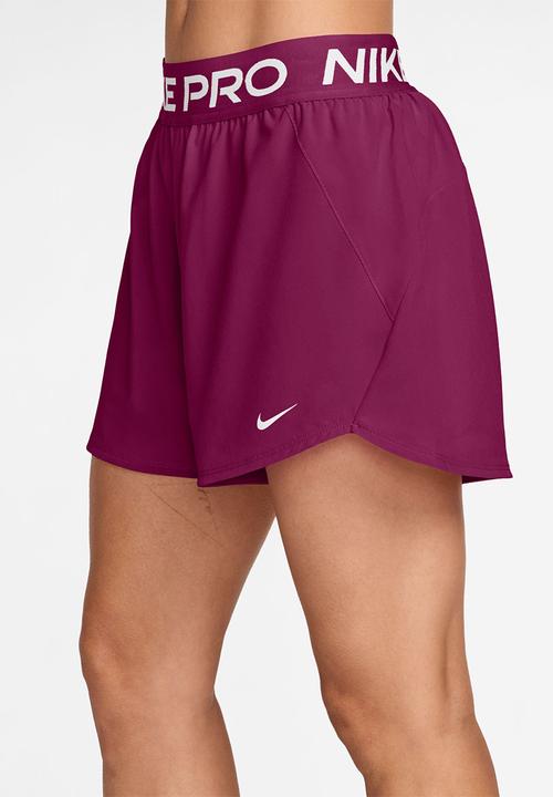 Nike - W Nk Pro Dri-Fit Mid-Rise Brief-Lined 3"Woven Shorts - Trueberry/White