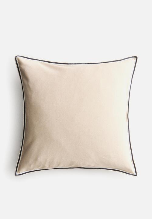 H&M - Cotton canvas cushion cover - light beige
