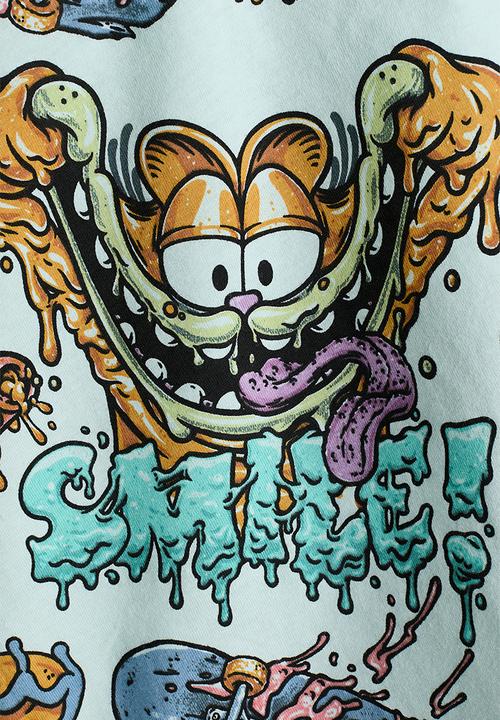 H&M - Printed t-shirt - turquoise/garfield
