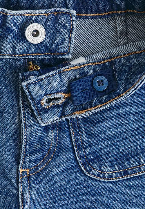 H&M - Relaxed fit wide leg ankle jeans - denim blue