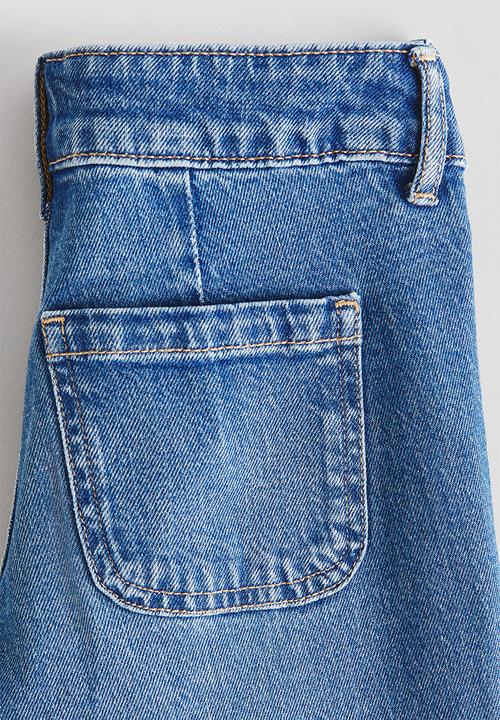 H&M - Relaxed fit wide leg ankle jeans - denim blue
