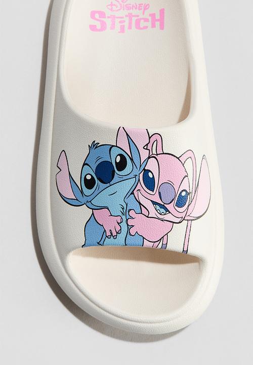 H&M - Moulded pool slides - cream/lilo & stitch