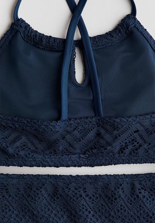 H&M - Crocheted-look bikini - navy blue