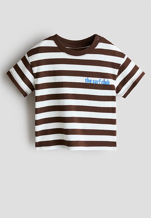H&M - Printed cotton t-shirt - brown/the surf club