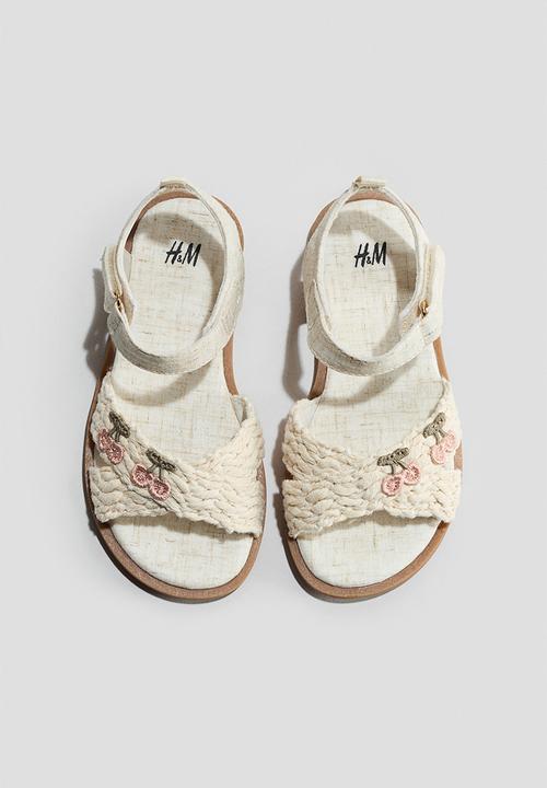H&M - Sandals - cream/cherries