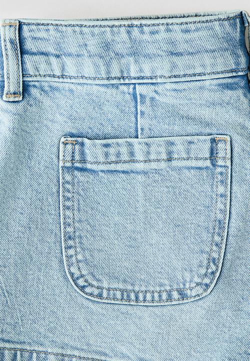 H&M - Relaxed fit denim shorts - light denim blue