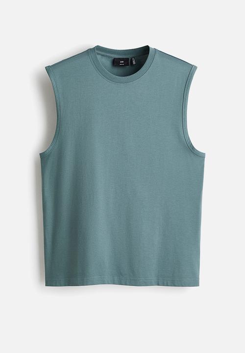 H&M - Coolmax? regular fit vest top - dusty turquoise