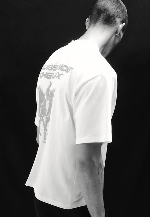 H&M - Boxy-style sports t-shirt with drymove? - white/la puissance