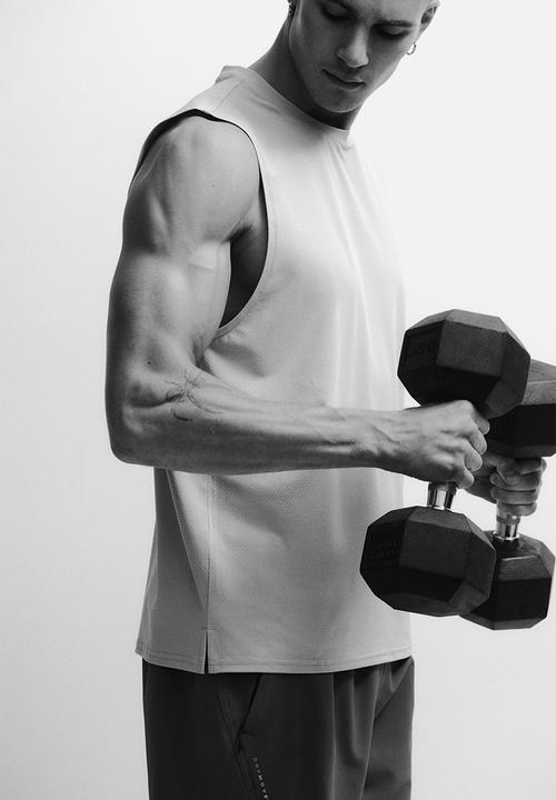 H&M - Regular fit sports vest top with drymove? - light dusty green