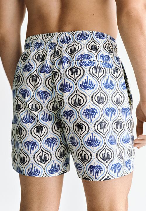 H&M - Patterned swim shorts - white/patterned