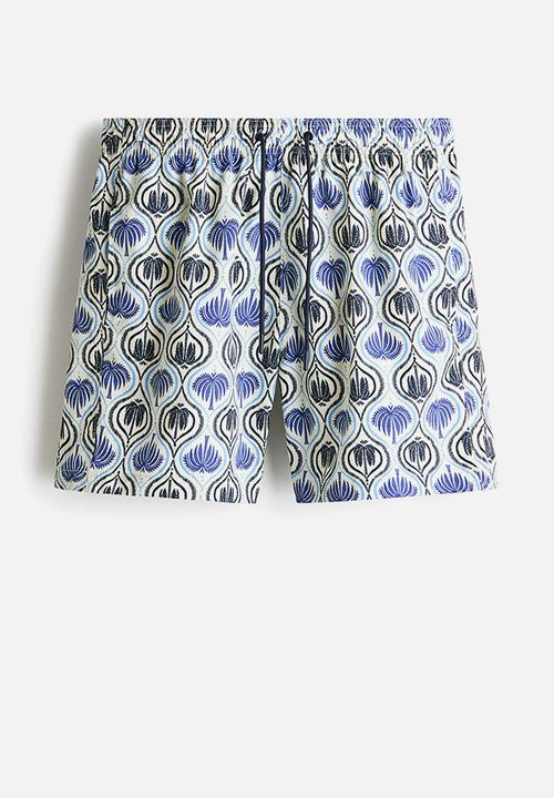 H&M - Patterned swim shorts - white/patterned