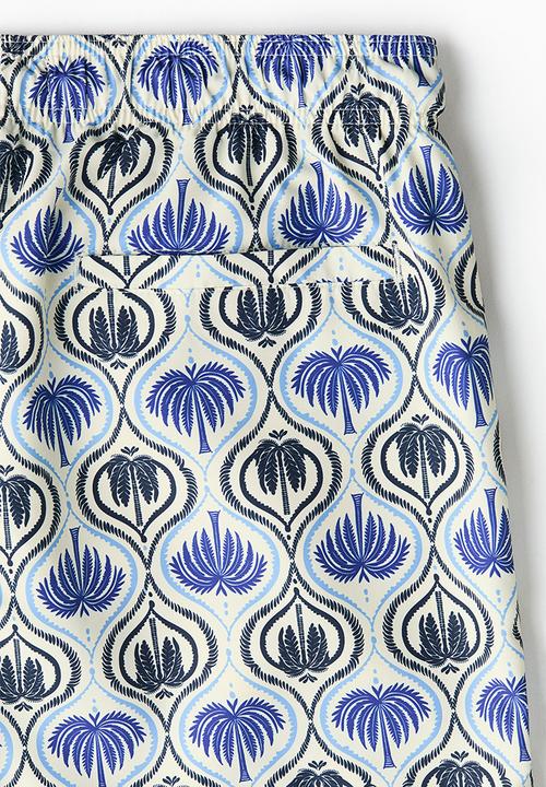 H&M - Patterned swim shorts - white/patterned