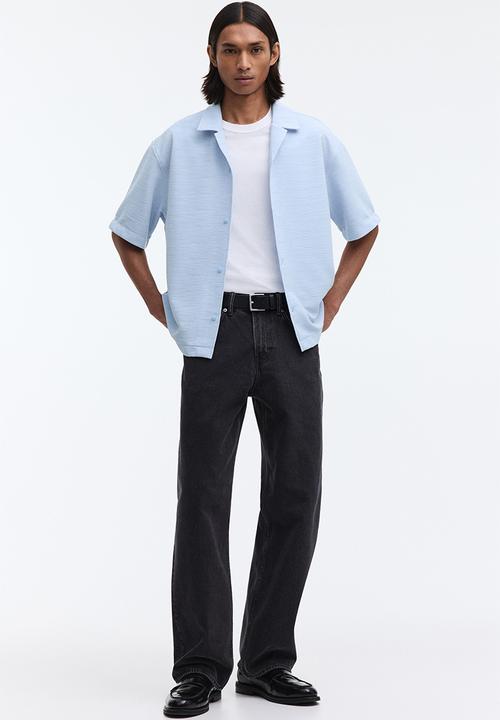 H&M - Loose fit resort shirt - light blue