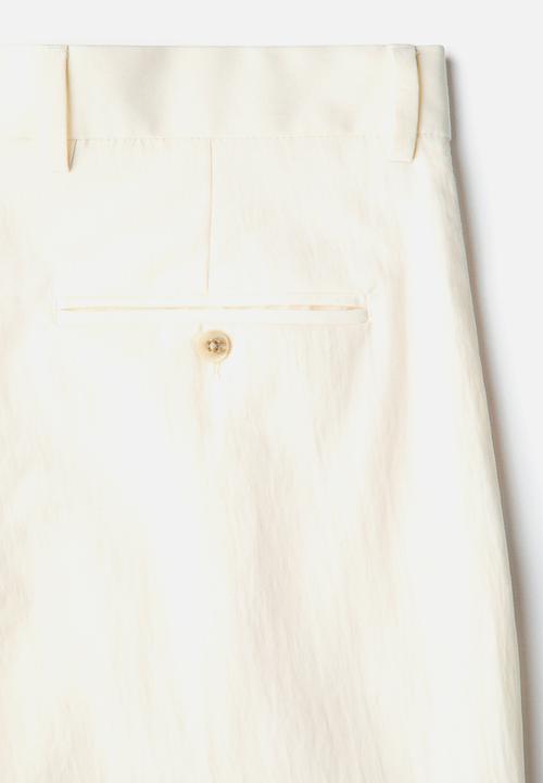 H&M - Loose fit wide trousers - cream