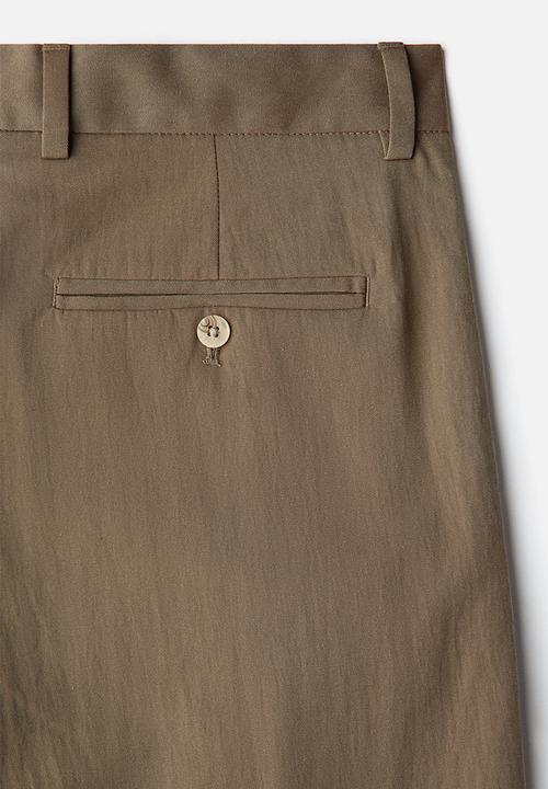 H&M - Loose fit wide trousers - dark beige