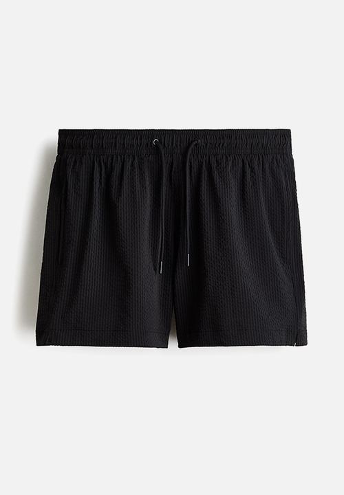 H&M - Seersucker swim shorts - black