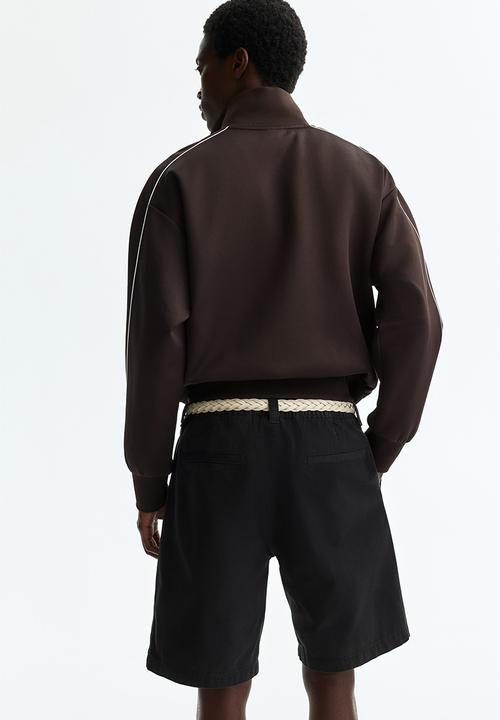 H&M - Relaxed fit cotton chino shorts - black