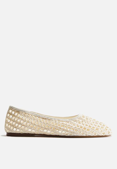H&M - Straw ballet flats - cream