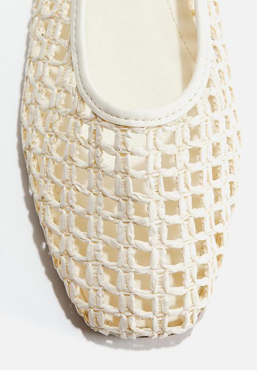 H&M - Straw ballet flats - cream