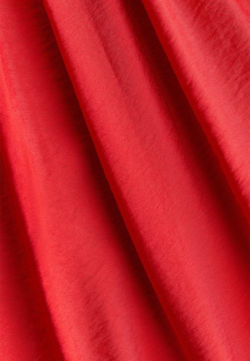 H&M - Smocked-bodice tie-strap dress - bright red