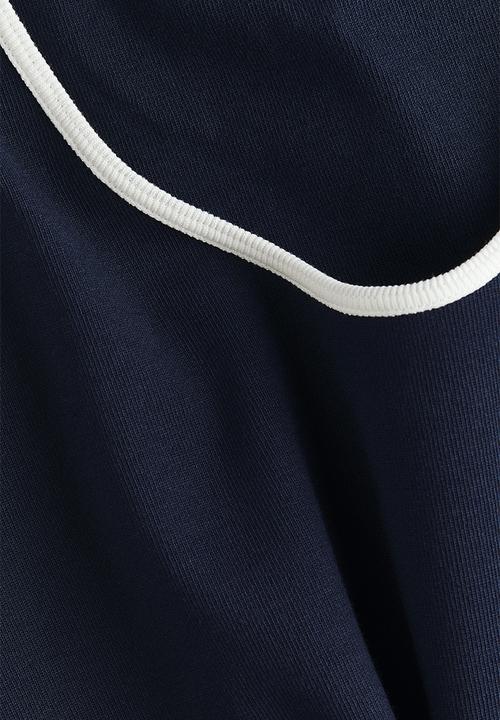 H&M - Ribbed cotton vest top - navy blue