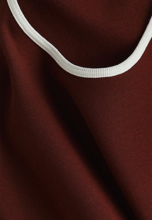 H&M - Ribbed cotton vest top - dark brown
